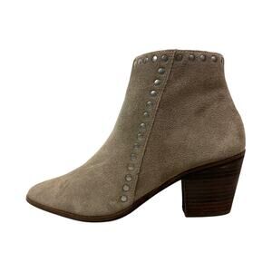 LUCKY BRAND tan suede studded cowgirl western boots
